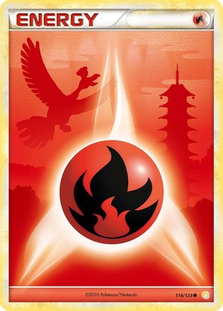 Fire Energy (116/123) [HeartGold & SoulSilver: Base Set] Reverse Holofoil