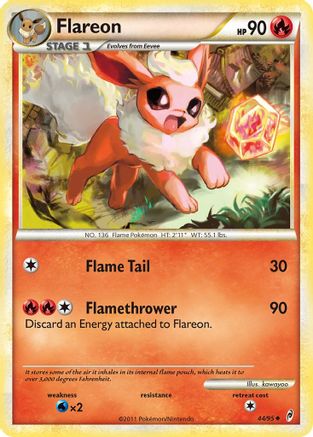 Flareon (44/95) [HeartGold & SoulSilver: Call of Legends] Reverse Holofoil