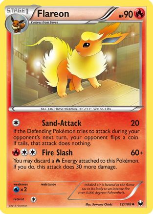 Flareon (12/108) [Black & White: Dark Explorers] Reverse Holofoil