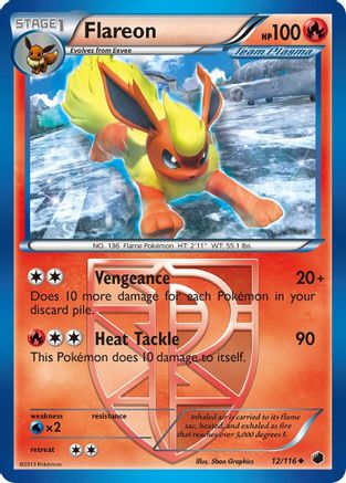 Flareon (12/116) [Black & White: Plasma Freeze] Reverse Holofoil