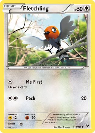 Fletchling (113/146) [XY: Base Set] Reverse Holofoil