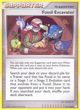 Fossil Excavator (111/123) [Diamond & Pearl: Mysterious Treasures] Reverse Holofoil