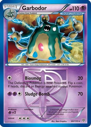 Garbodor (66/135) [Black & White: Plasma Storm] Reverse Holofoil