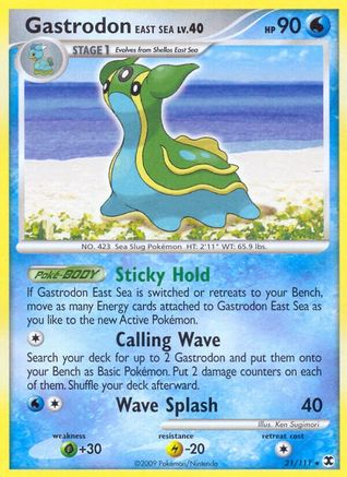 Gastrodon East Sea (21/111) [Platinum: Rising Rivals] Reverse Holofoil
