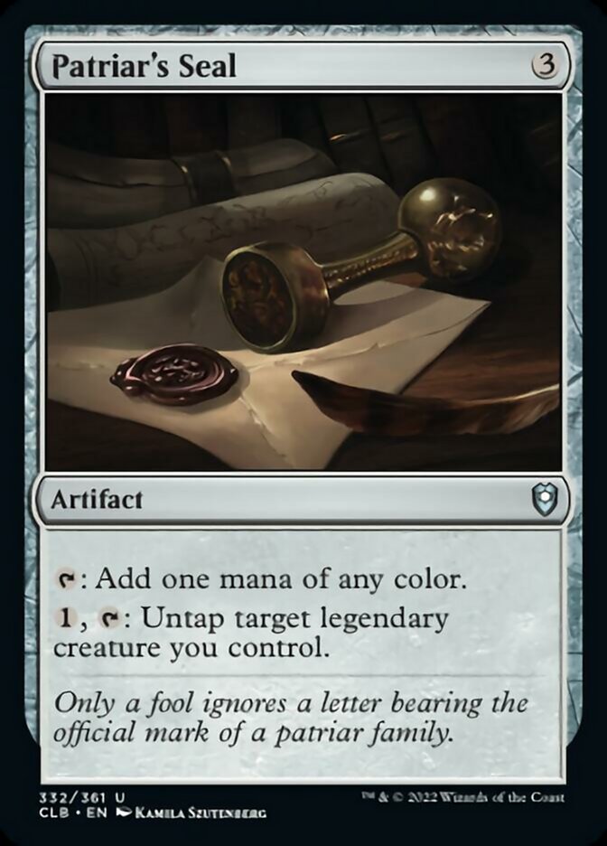 Patriar's Seal [Commander Legends: Battle for Baldur's Gate] Foil