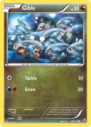 Gible (94/113) [Black & White: Legendary Treasures] Reverse Holofoil