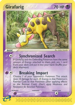 Girafarig (16/97) [EX: Dragon] Reverse Holofoil