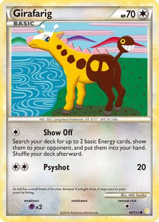 Girafarig (64/123) [HeartGold & SoulSilver: Base Set] Reverse Holofoil