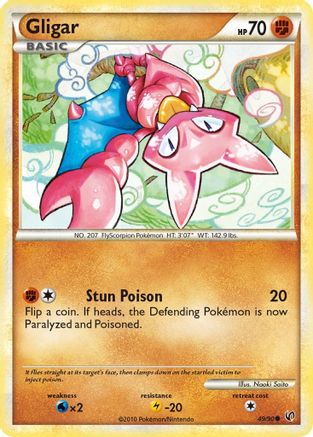 Gligar (49/90) [HeartGold & SoulSilver: Undaunted] Reverse Holofoil