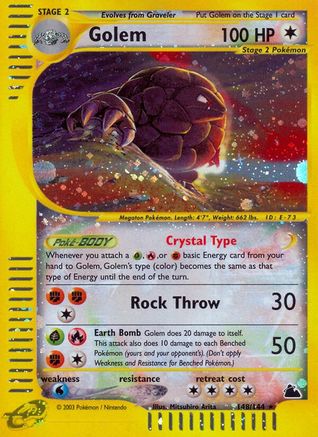 Golem (148/144) [Skyridge] Reverse Holofoil