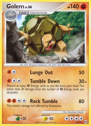 Golem (19/99) [Platinum: Arceus] Reverse Holofoil