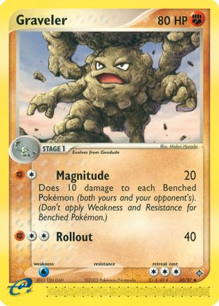 Graveler (30/97) [EX: Dragon] Reverse Holofoil