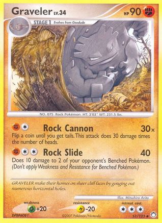 Graveler (51/123) [Diamond & Pearl: Mysterious Treasures] Reverse Holofoil
