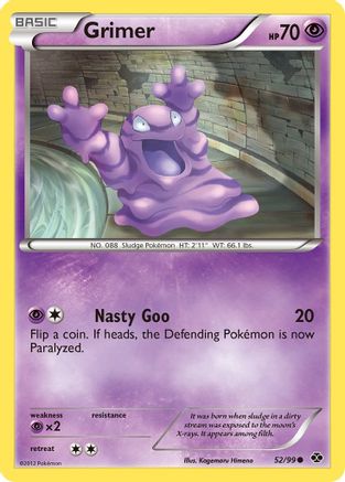 Grimer (52/99) [Black & White: Next Destinies] Reverse Holofoil