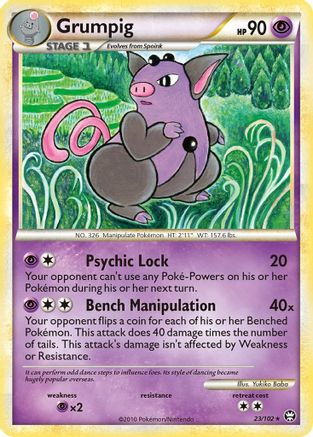 Grumpig (23/102) [HeartGold & SoulSilver: Triumphant] Reverse Holofoil