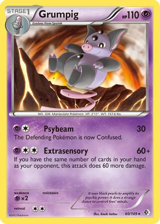 Grumpig (60/149) [Black & White: Boundaries Crossed] Reverse Holofoil