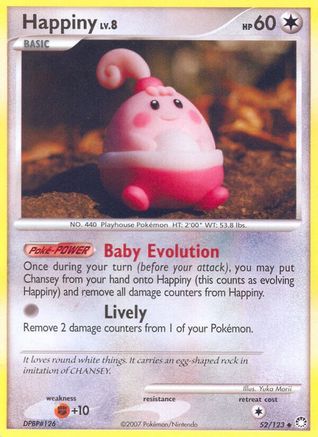 Happiny (52/123) [Diamond & Pearl: Mysterious Treasures] Reverse Holofoil