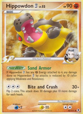 Hippowdon (42/111) [Platinum: Rising Rivals] Reverse Holofoil