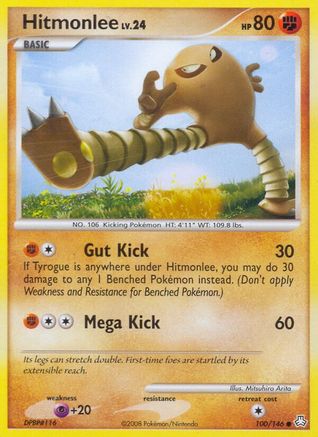 Hitmonlee (100/146) [Diamond & Pearl: Legends Awakened] Reverse Holofoil