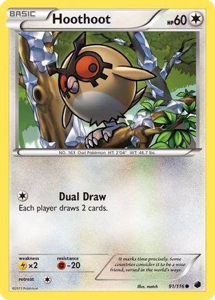 Hoothoot (91/116) [Black & White: Plasma Freeze] Reverse Holofoil