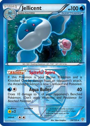 Jellicent (39/135) [Black & White: Plasma Storm] Reverse Holofoil