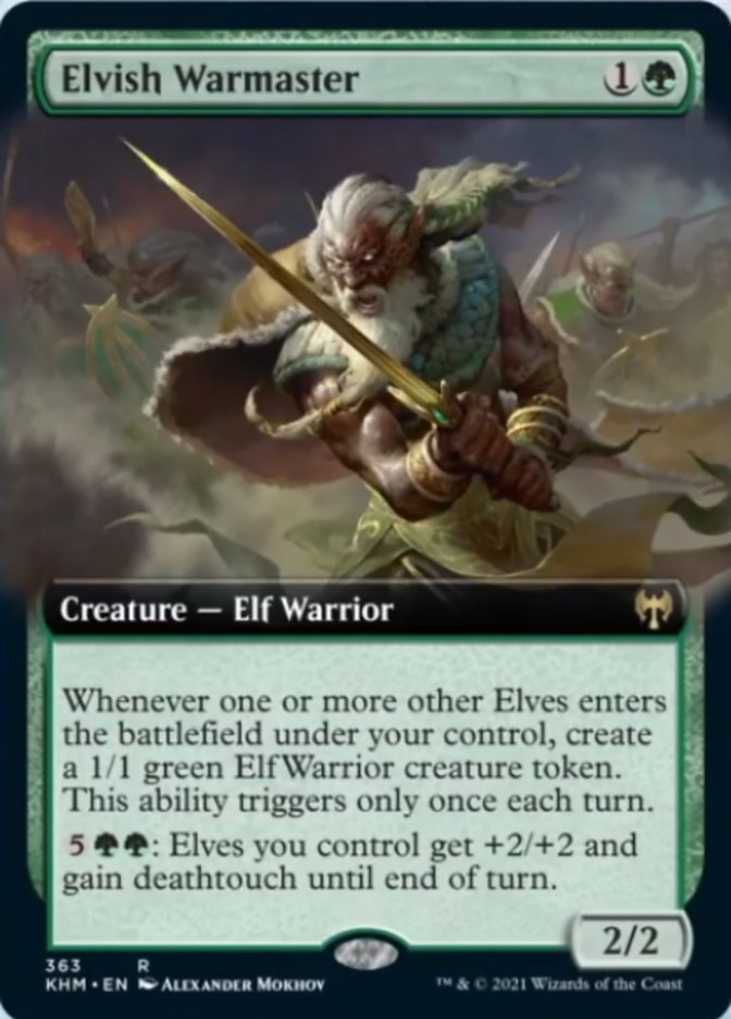 Elvish Warmaster (Extended Art) [Kaldheim] Foil