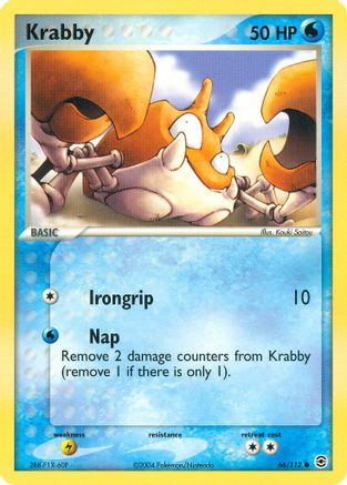 Krabby (66/112) [EX: FireRed & LeafGreen] Reverse Holofoil