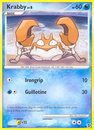 Krabby (75/106) [Diamond & Pearl: Great Encounters] Reverse Holofoil