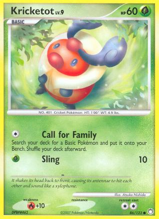 Kricketot (86/123) [Diamond & Pearl: Mysterious Treasures] Reverse Holofoil