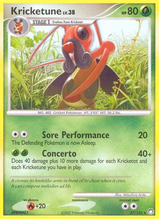 Kricketune (27/123) [Diamond & Pearl: Mysterious Treasures] Reverse Holofoil