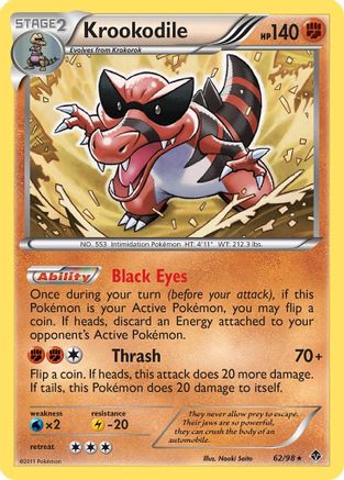 Krookodile (62/98) [Black & White: Emerging Powers] Reverse Holofoil