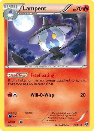Lampent (22/135) [Black & White: Plasma Storm] Reverse Holofoil