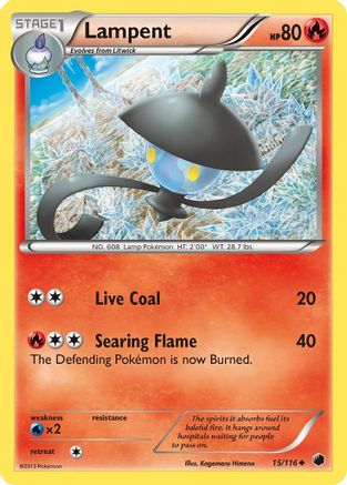 Lampent (15/116) [Black & White: Plasma Freeze] Reverse Holofoil