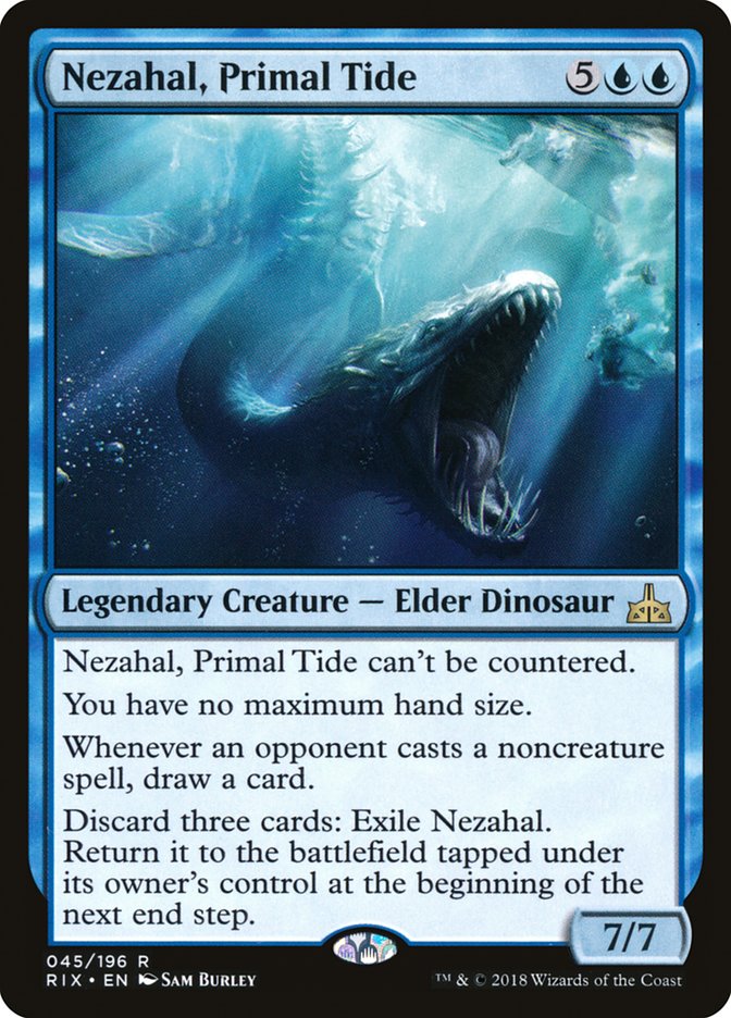 Nezahal, Primal Tide [Rivals of Ixalan] Foil