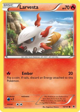 Larvesta (19/101) [Black & White: Noble Victories] Reverse Holofoil