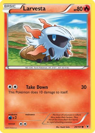 Larvesta (20/101) [Black & White: Noble Victories] Reverse Holofoil