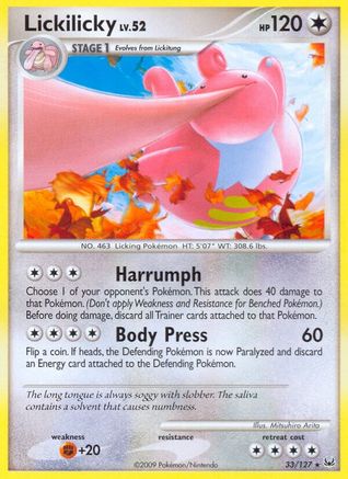 Lickilicky (33/127) [Platinum: Base Set] Reverse Holofoil
