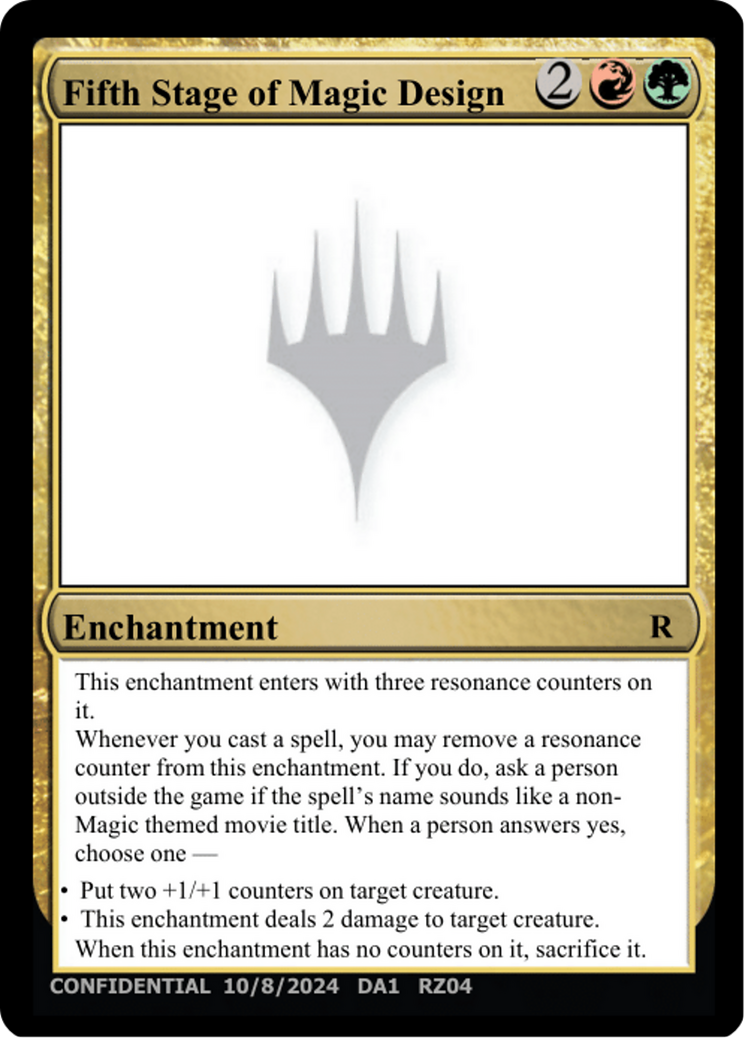 Fifth Stage of Magic Design  [Unknown Event]