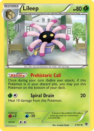 Lileep (3/101) [Black & White: Plasma Blast] Reverse Holofoil