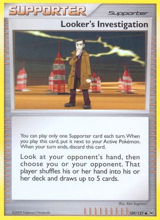 Looker's Investigation (109/127) [Platinum: Base Set] Reverse Holofoil