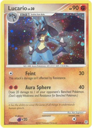 Lucario (6/130) [Diamond & Pearl: Base Set] Reverse Holofoil