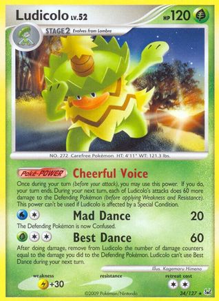 Ludicolo (34/127) [Platinum: Base Set] Reverse Holofoil