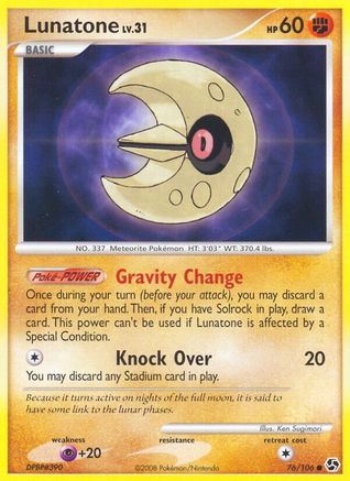 Lunatone (76/106) [Diamond & Pearl: Great Encounters] Reverse Holofoil