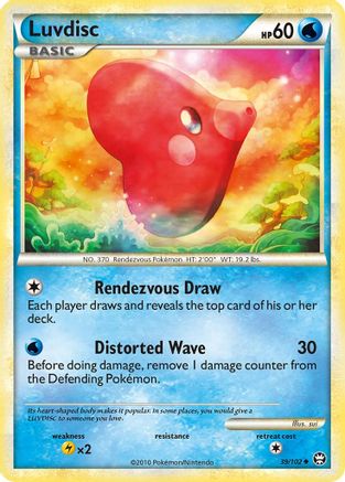 Luvdisc (39/102) [HeartGold & SoulSilver: Triumphant] Reverse Holofoil