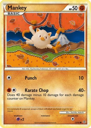 Mankey (53/95) [HeartGold & SoulSilver: Unleashed] Reverse Holofoil