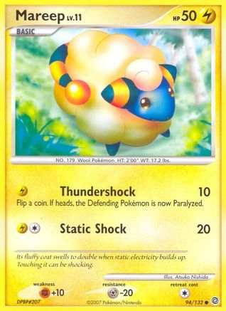 Mareep (94/132) [Diamond & Pearl: Secret Wonders] Reverse Holofoil