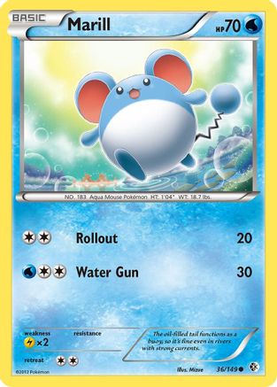 Marill (36/149) [Black & White: Boundaries Crossed] Reverse Holofoil