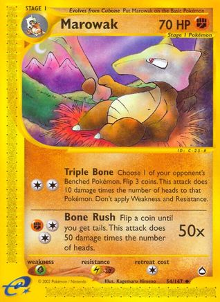 Marowak (54/147) [Aquapolis] Reverse Holofoil