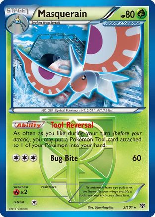 Masquerain (2/101) [Black & White: Plasma Blast] Reverse Holofoil