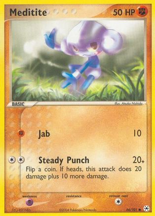 Meditite (66/101) [EX: Hidden Legends] Reverse Holofoil